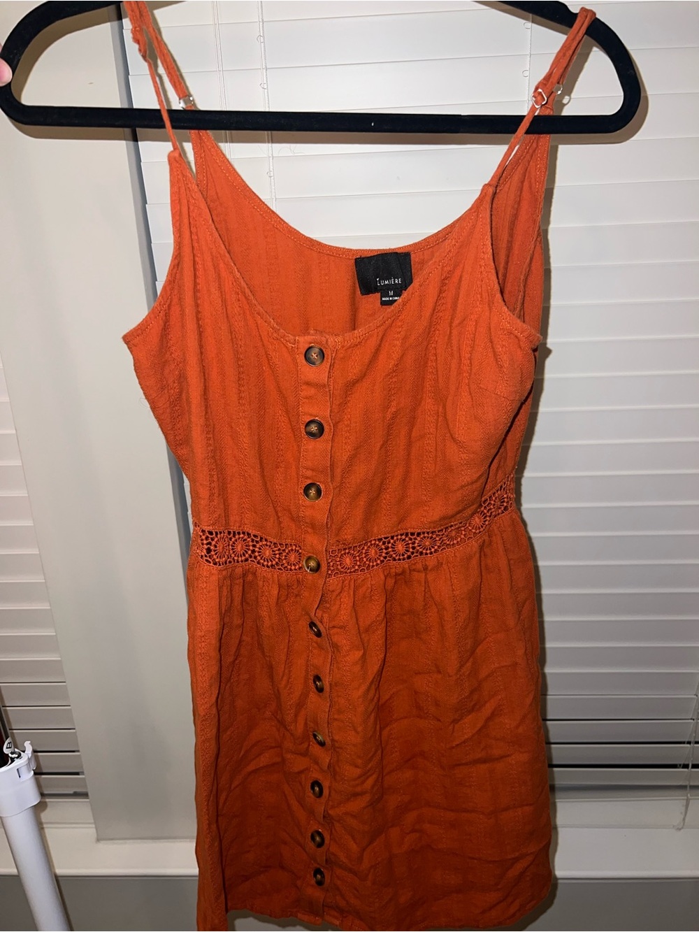 Lumière Orange Textured Dress - M